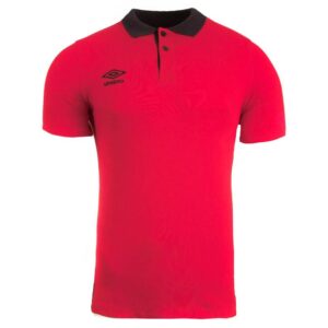 Umbro Contrast Collar Piqué Short Sleeve Polo Rojo S Hombre