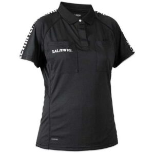 Salming Referee Short Sleeve Polo Negro M Mujer