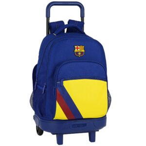 Safta Fc Barcelona Away 19/20 Wheeled Compact Removable Backpack Amarillo,Azul