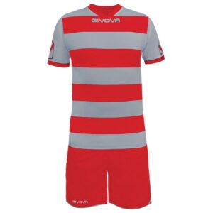 Givova Rugby Set Rojo,Gris XL Hombre