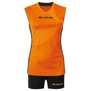 Givova Elica Set Naranja,Negro S Mujer