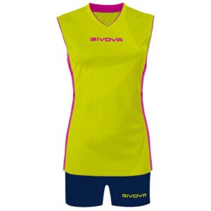 Givova Elica Set Amarillo,Azul XL Mujer