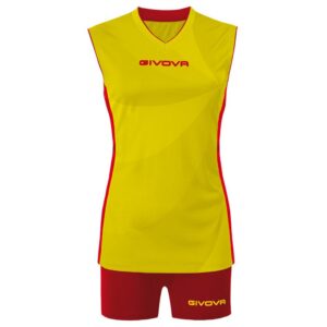 Givova Elica Set Amarillo,Rojo L Mujer
