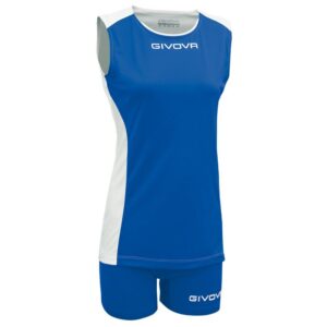 Givova Piper Set Blanco,Azul L Mujer
