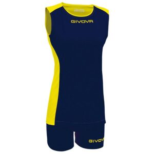 Givova Piper Set Amarillo,Azul S Mujer