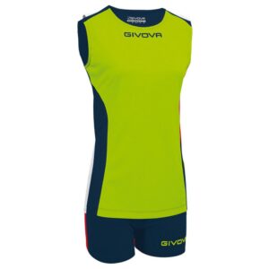 Givova Piper Set Amarillo,Azul S Mujer