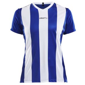 Craft Progress Stripe Short Sleeve T-shirt Blanco,Azul XL Mujer