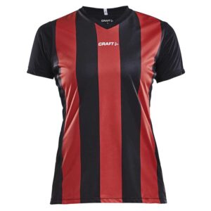 Craft Progress Stripe Short Sleeve T-shirt Rojo,Negro M Mujer