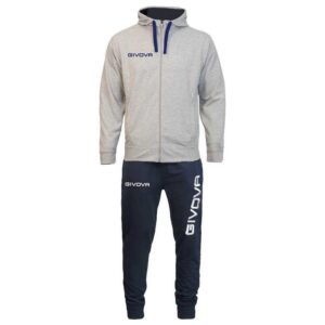 Givova King Cotone Terry Poker Track Suit Azul,Gris 4XL Hombre