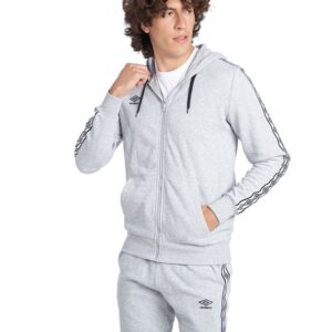 Umbro Taped Zip Full Zip Sweatshirt Blanco L Hombre