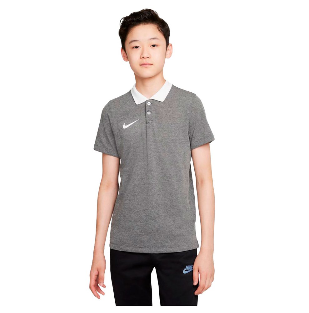 Nike Dri Fit Park Short Sleeve Polo Gris 12-13 Years Niño