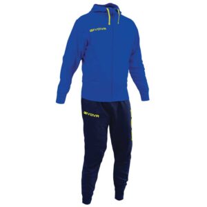 Givova King Cotone Terry Poker Track Suit Azul 8-10 Years Niño