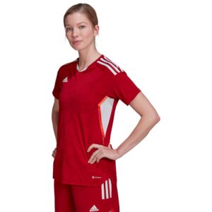 Adidas Condivo 22 Md Short Sleeve T-shirt Rojo S Mujer