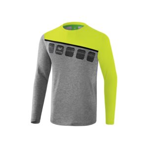 Erima Training Top 5-c Long Sleeve T-shirt Gris L Hombre