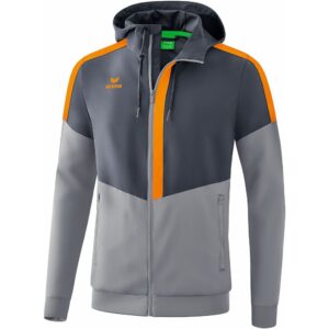 Erima Hooded Jacket Tracktop Squad Gris S Hombre