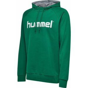 Hummel Go Cotton Logo Hoodie Verde S Hombre