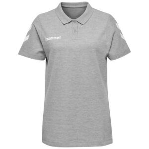Hummel Go Cotton Short Sleeve Polo Gris L Mujer