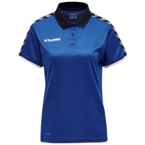 Hummel Authentic Functional Short Sleeve Polo Azul S Mujer