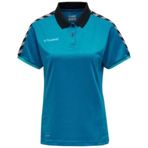 Hummel Authentic Functional Short Sleeve Polo Azul M Mujer