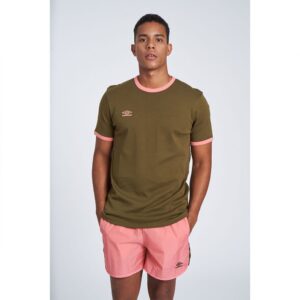 Umbro Ringer Short Sleeve T-shirt Rojo XS Hombre