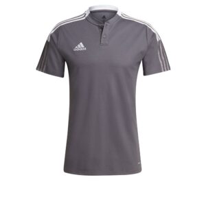 Adidas Tiro 21 Short Sleeve Polo Gris XS / Regular Hombre