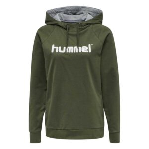 Hummel Go Cotton Logo Hoodie Verde XS Mujer