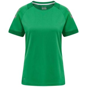 Hummel Lead Poly Short Sleeve T-shirt Verde S Mujer