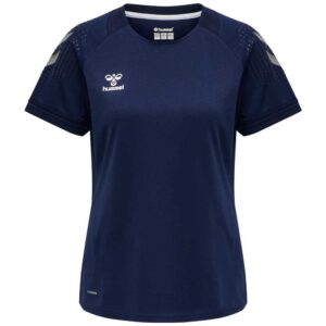 Hummel Lead Poly Short Sleeve T-shirt Azul M Mujer