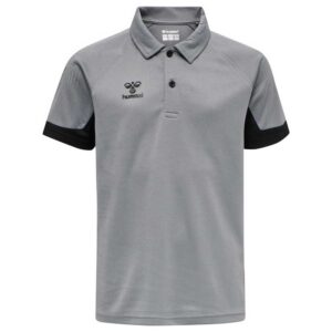 Hummel Lead Functional Short Sleeve Polo Gris 12 Years Niño