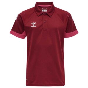 Hummel Lead Functional Short Sleeve Polo Rojo 12 Years Niño