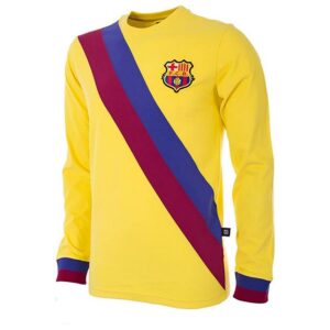 BarÇa Fc Barcelona 1974-75 Retro Away Long Sleeve T-shirt Amarillo M