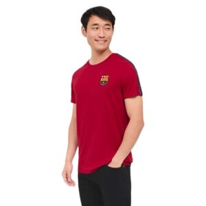 BarÇa Tape Short Sleeve T-shirt Rojo 2XL Hombre
