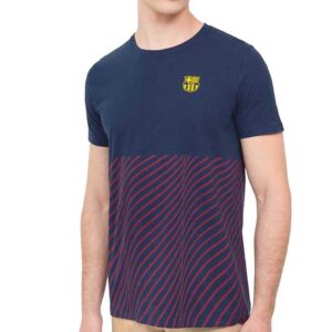 BarÇa Trama Short Sleeve T-shirt Azul M Hombre