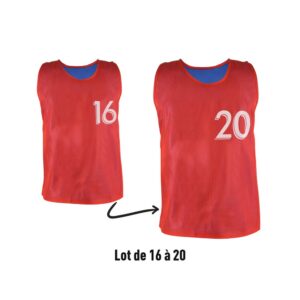Sporti France Numbered Reversible 5 Units 063236-34950 Set Rojo XL Hombre