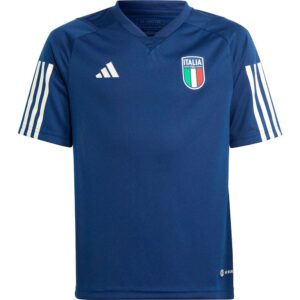 Adidas Italy 22/23 Junior Short Sleeve T-shirt Travel Azul 15-16 Years