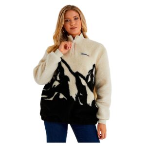 Ellesse Fusilli 1/2 Zip Tracksuit Jacket Beige 10 Mujer