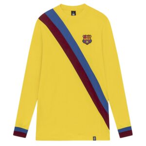 BarÇa Retro 74-75 Long Sleeve T-shirt Amarillo 2XL Hombre