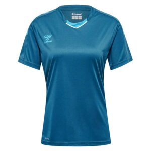Hummel Core Xk Poly Short Sleeve T-shirt Azul M Mujer