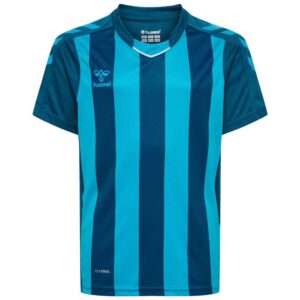 Hummel Core Xk Striped Short Sleeve T-shirt Azul 8 Years Niño
