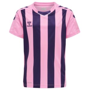 Hummel Core Xk Striped Short Sleeve T-shirt Rosa 14 Years Niño