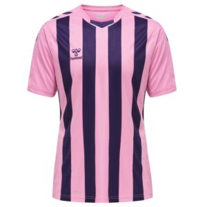 Hummel Core Xk Striped Short Sleeve T-shirt Rosa L Hombre