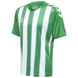 Hummel Core Xk Striped Short Sleeve T-shirt Verde 14 Years Niño