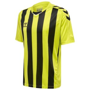 Hummel Core Xk Striped Short Sleeve T-shirt Amarillo 12 Years Niño