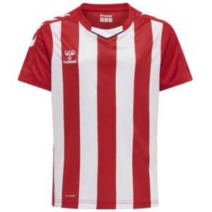 Hummel Core Xk Striped Short Sleeve T-shirt Rojo 12 Years Niño