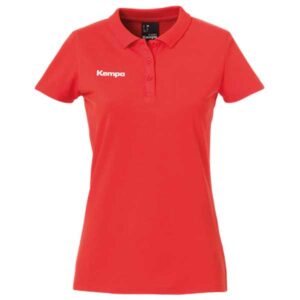 Kempa Short Sleeve Polo Rojo L Mujer