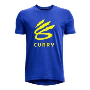 Under Armour Curry Lightning Logo Short Sleeve T-shirt Azul 14-16 Years Niño