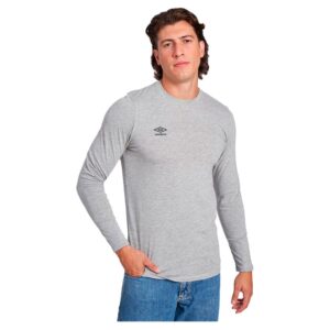 Umbro Fw Small Logo Long Sleeve T-shirt Gris L Hombre