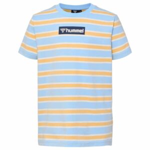 Hummel Jump Stripe Short Sleeve T-shirt Azul 8 Years Niño