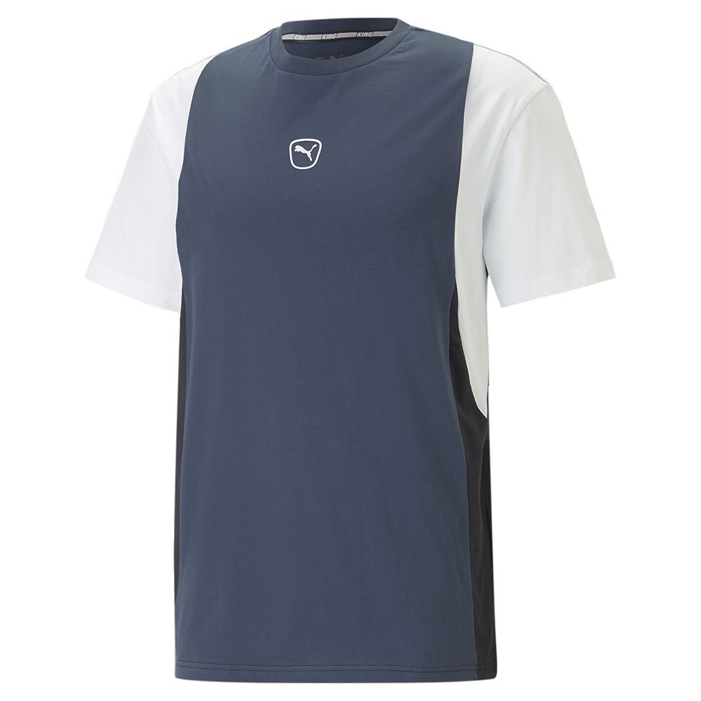 Puma King Short Sleeve T-shirt Azul L Hombre