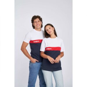 Umbro Sportswear Short Sleeve T-shirt Blanco,Azul S Hombre